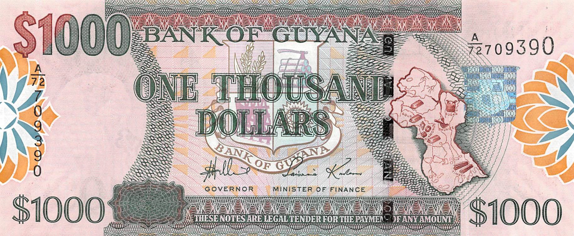 Guyana 1000 Dollars 2006 Unc