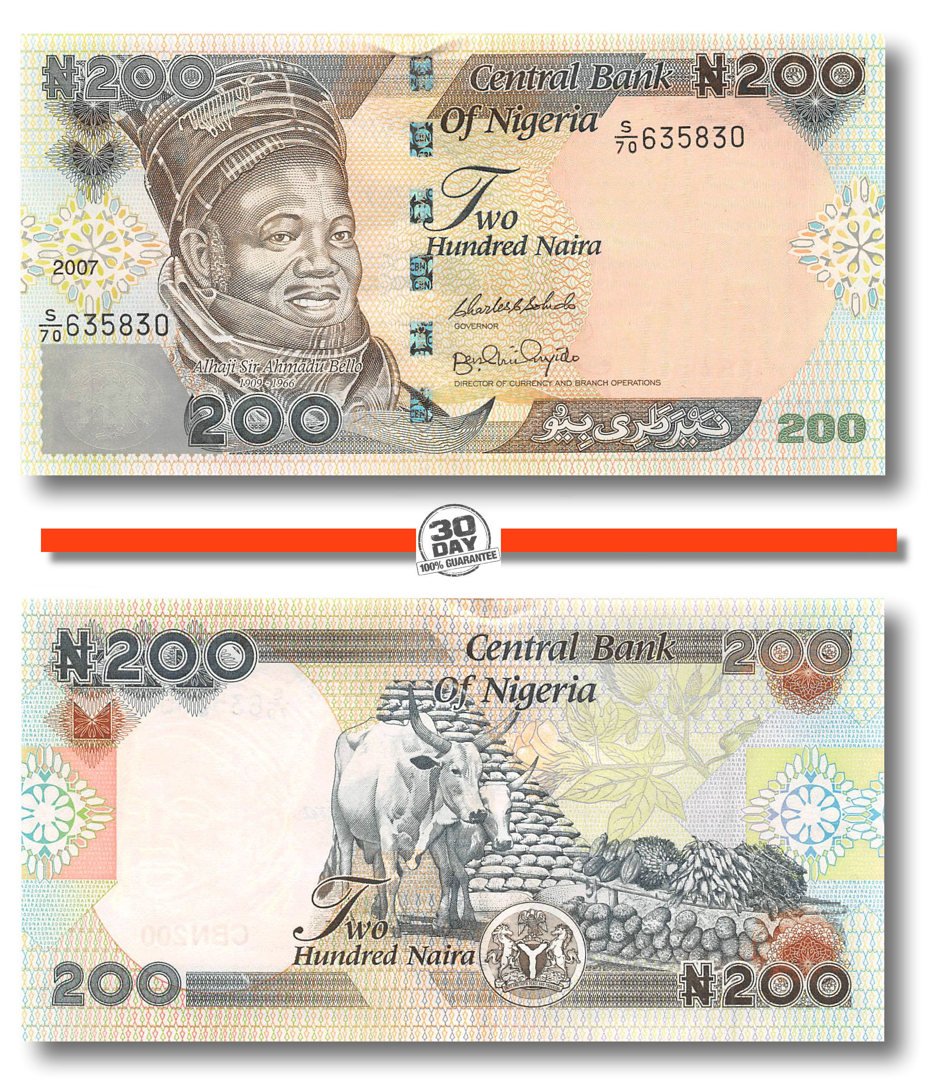 Details about   NIGERIA 200 NAIRA 2008 P 29 UNC */* 
