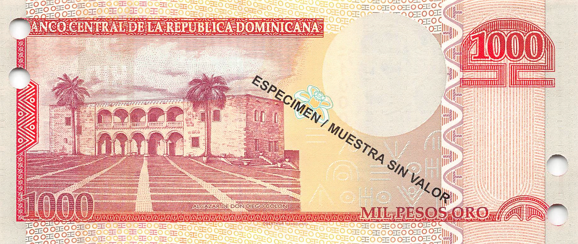 Dominican 1;5;10;20;50;100;500;1000 Pesos Oro 1987 UNC SPECIMEN SET