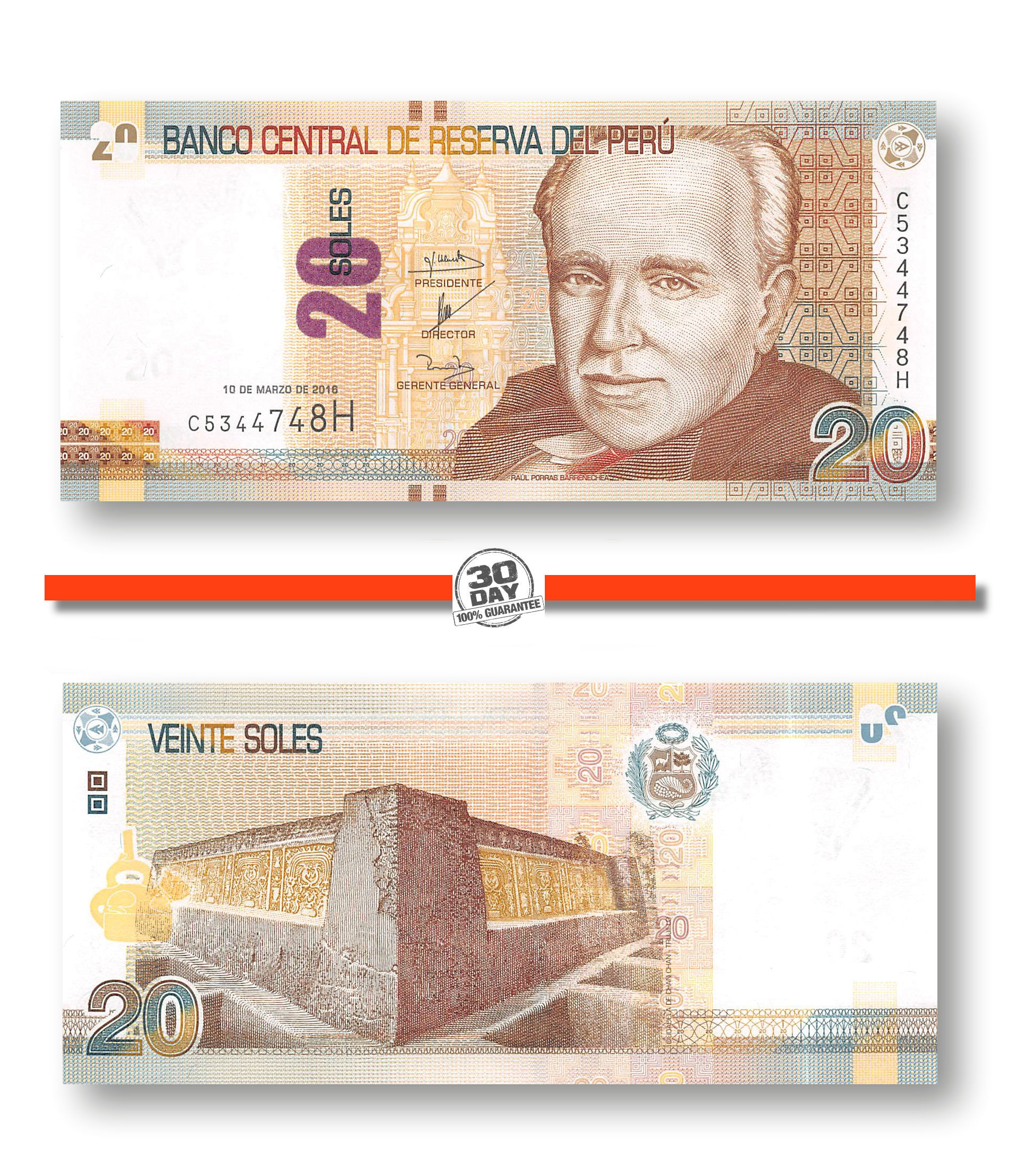 Details about   Peru banknote P183 20 Nuevos Soles 2009 UNC We Combine 
